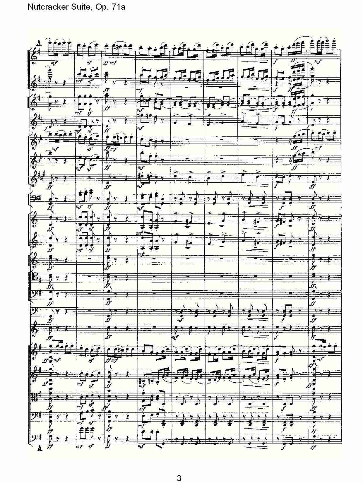 Nutcracker Suite, Op.71a   胡桃铗套曲，Op.71a第四乐章（一）总谱（图3）