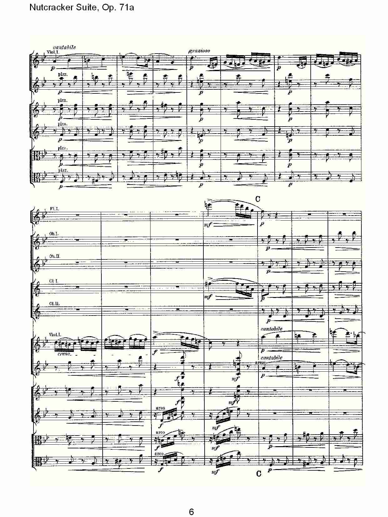 Nutcracker Suite, Op.71a   胡桃铗套曲，Op.71a第一乐章（二）总谱（图1）