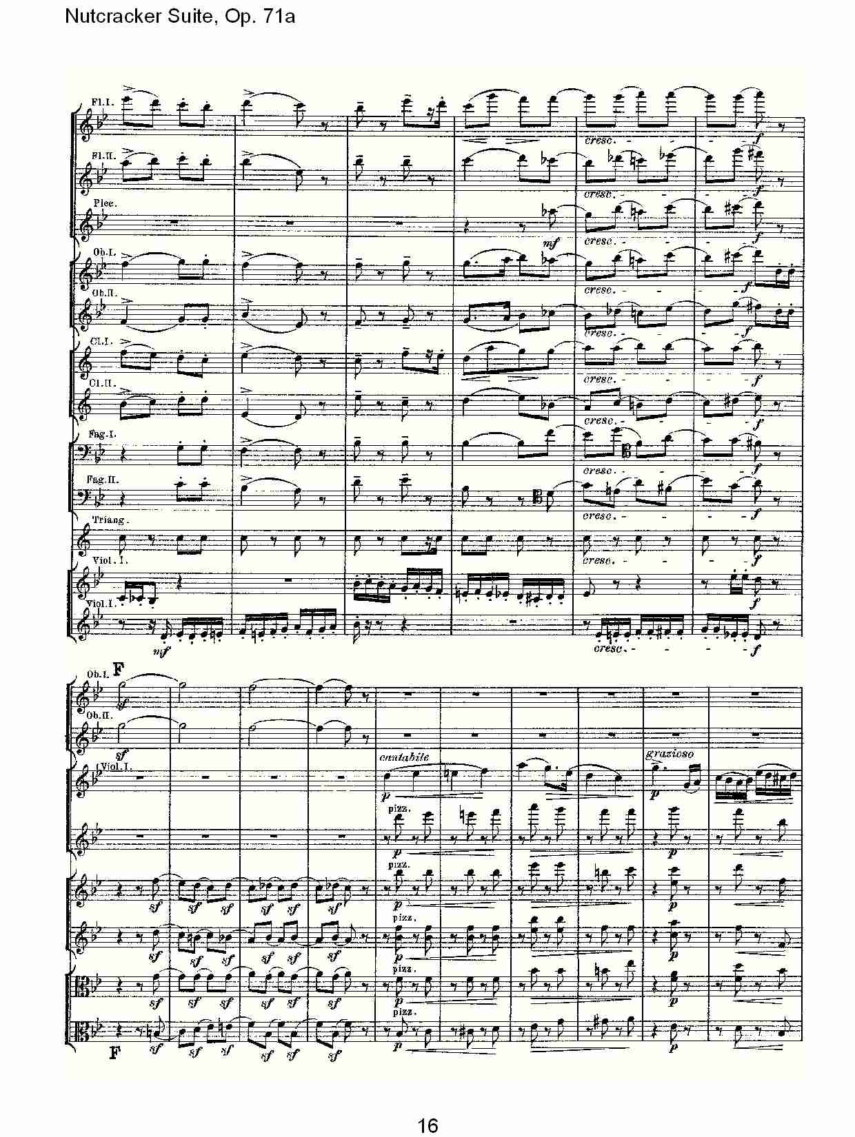 Nutcracker Suite, Op.71a   胡桃铗套曲，Op.71a第一乐章（四）总谱（图1）