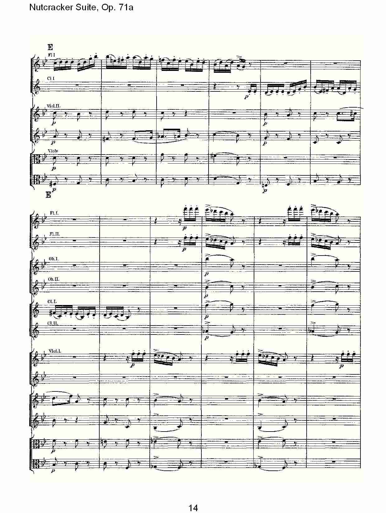 Nutcracker Suite, Op.71a   胡桃铗套曲，Op.71a第一乐章（三）总谱（图4）