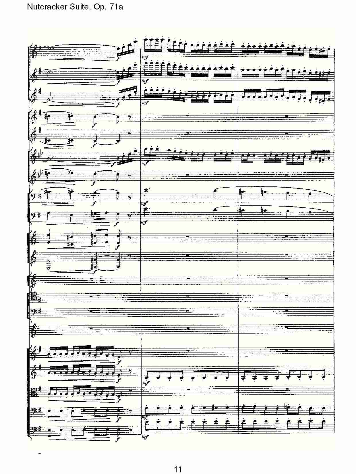Nutcracker Suite, Op.71a   胡桃铗套曲，Op.71a第二乐章（三）总谱（图1）