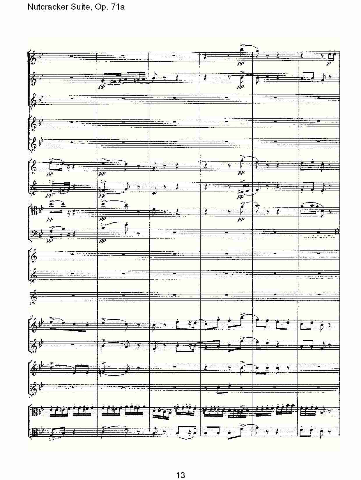 Nutcracker Suite, Op.71a   胡桃铗套曲，Op.71a第一乐章（三）总谱（图3）