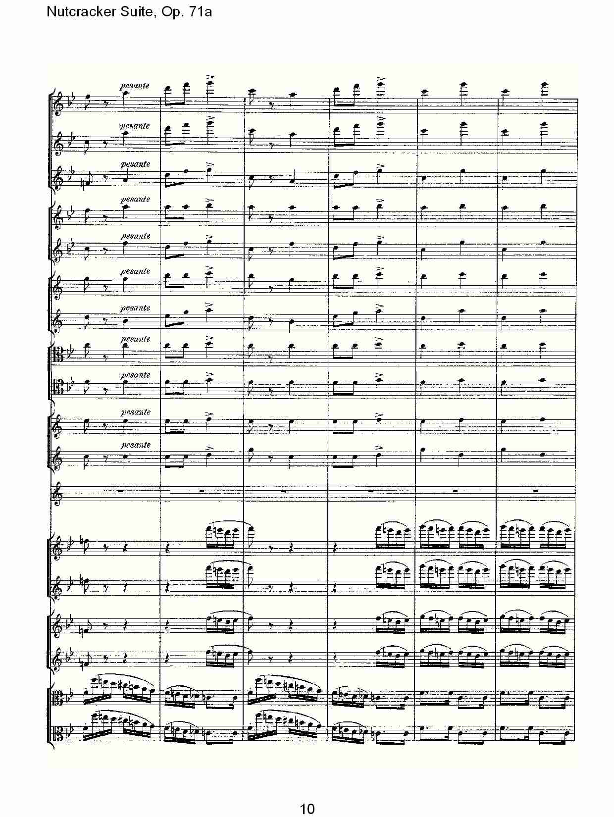 Nutcracker Suite, Op.71a   胡桃铗套曲，Op.71a第一乐章（二）总谱（图5）