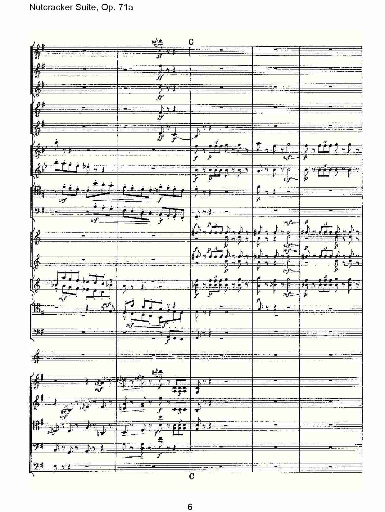 Nutcracker Suite, Op.71a   胡桃铗套曲，Op.71a第二乐章（二）总谱（图1）