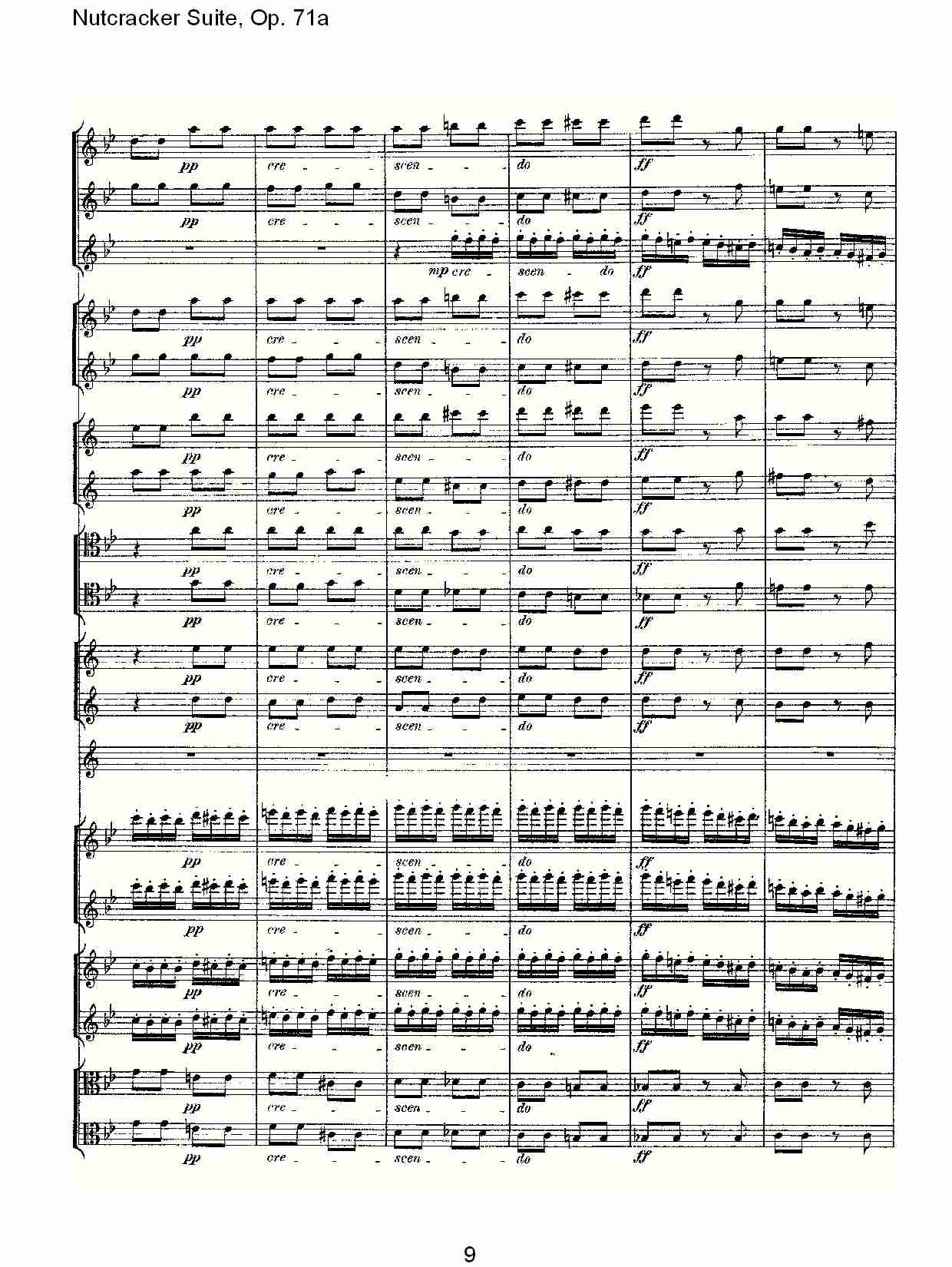 Nutcracker Suite, Op.71a   胡桃铗套曲，Op.71a第一乐章（二）总谱（图4）