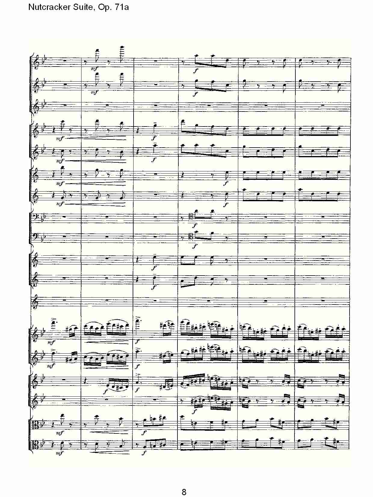 Nutcracker Suite, Op.71a   胡桃铗套曲，Op.71a第一乐章（二）总谱（图3）