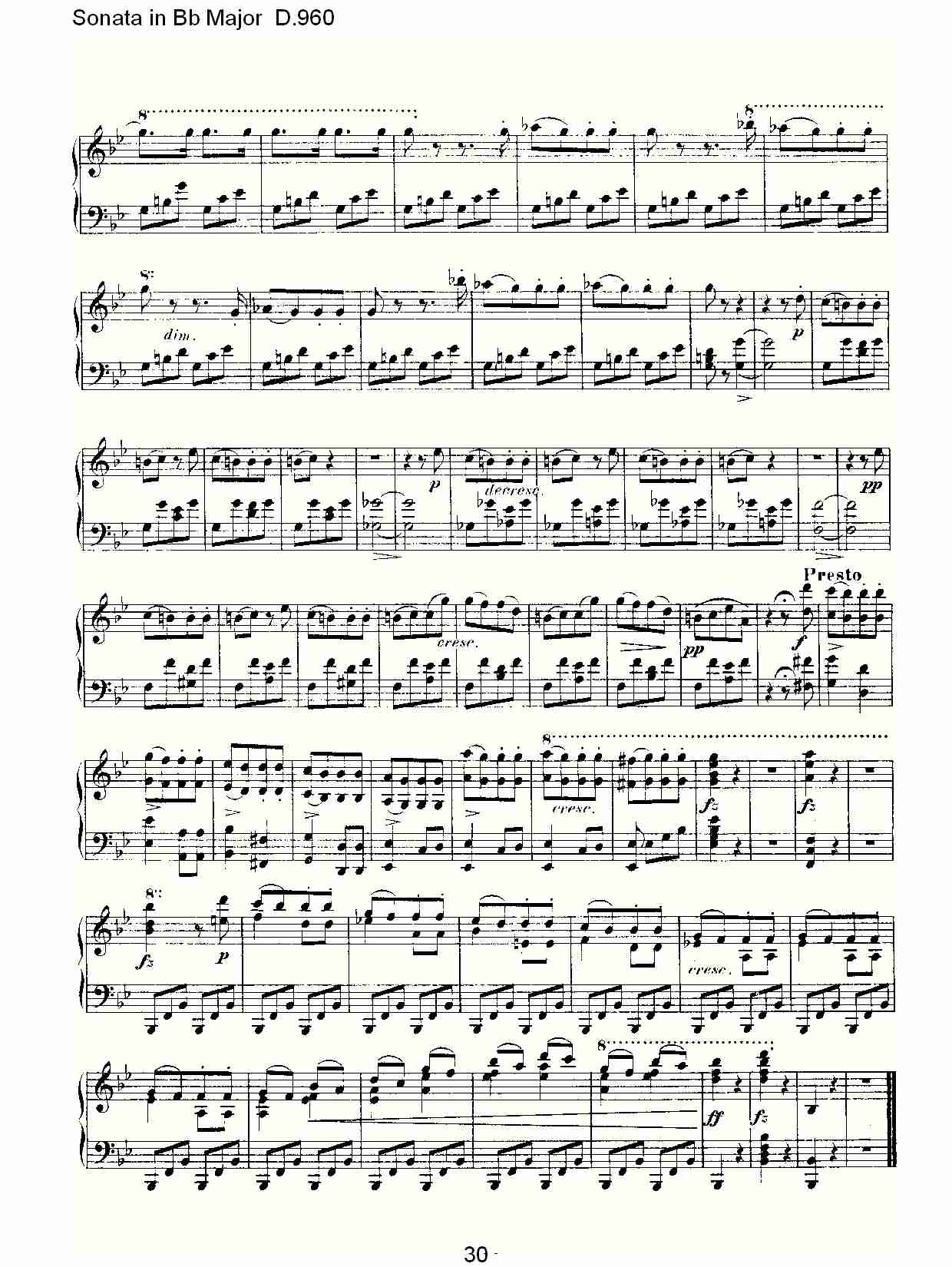 Sonata in Bb Major D.960  Bb大调奏鸣曲D.960（六）总谱（图5）