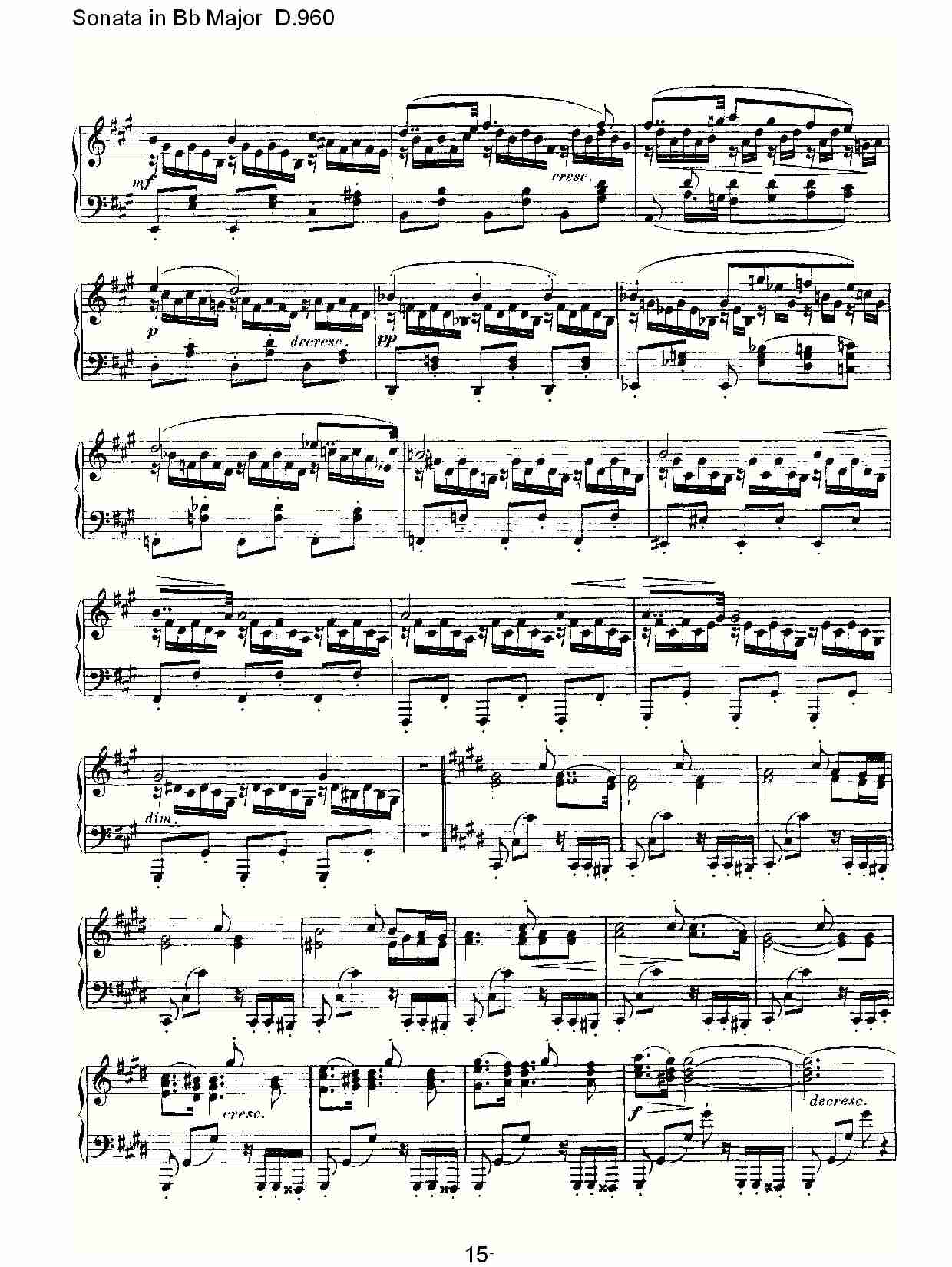 Sonata in Bb Major D.960  Bb大调奏鸣曲D.960（三）总谱（图5）