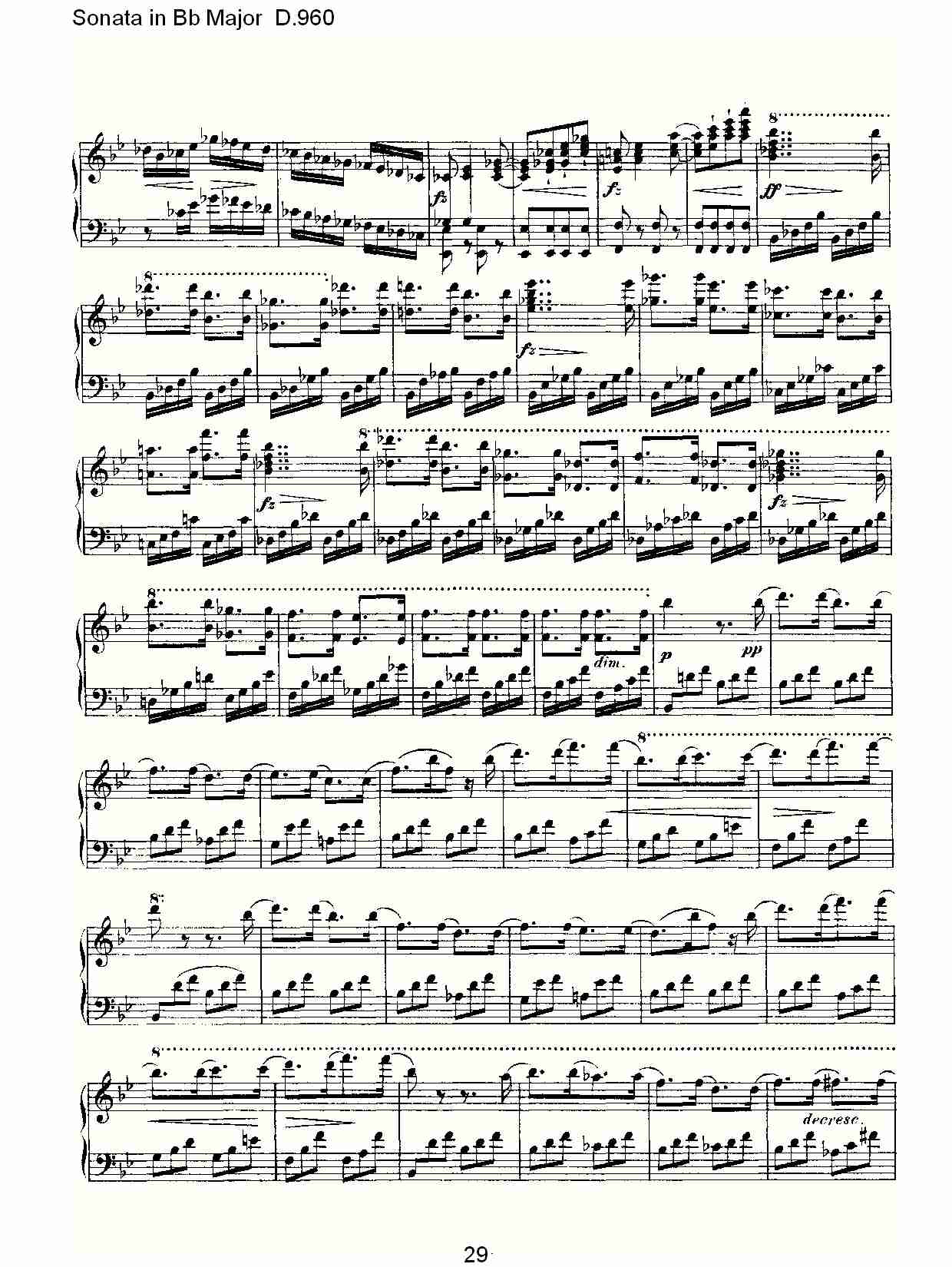 Sonata in Bb Major D.960  Bb大调奏鸣曲D.960（六）总谱（图4）