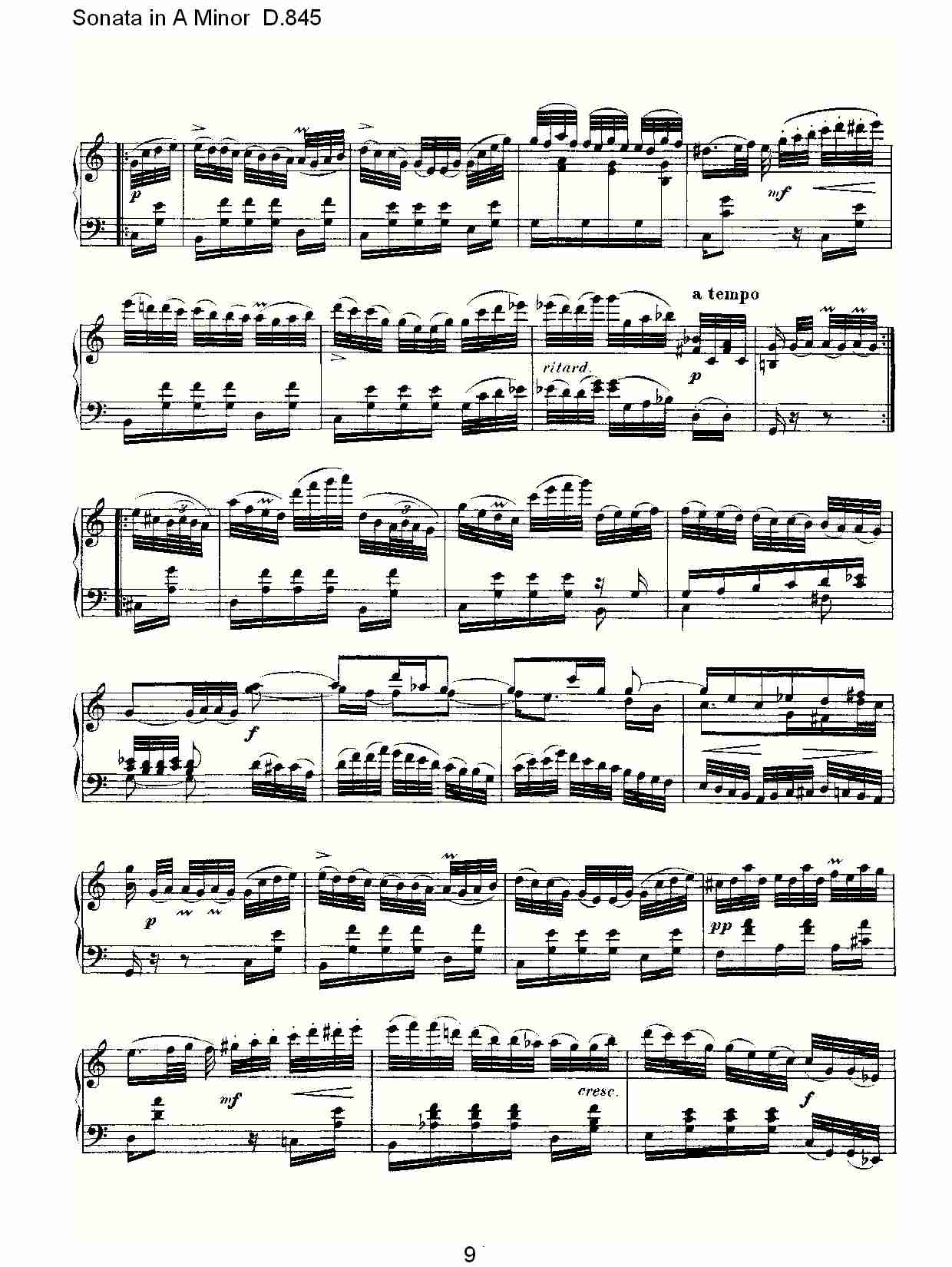 Sonata in A Minor D.845 A小调奏鸣曲D.845（二）总谱（图4）