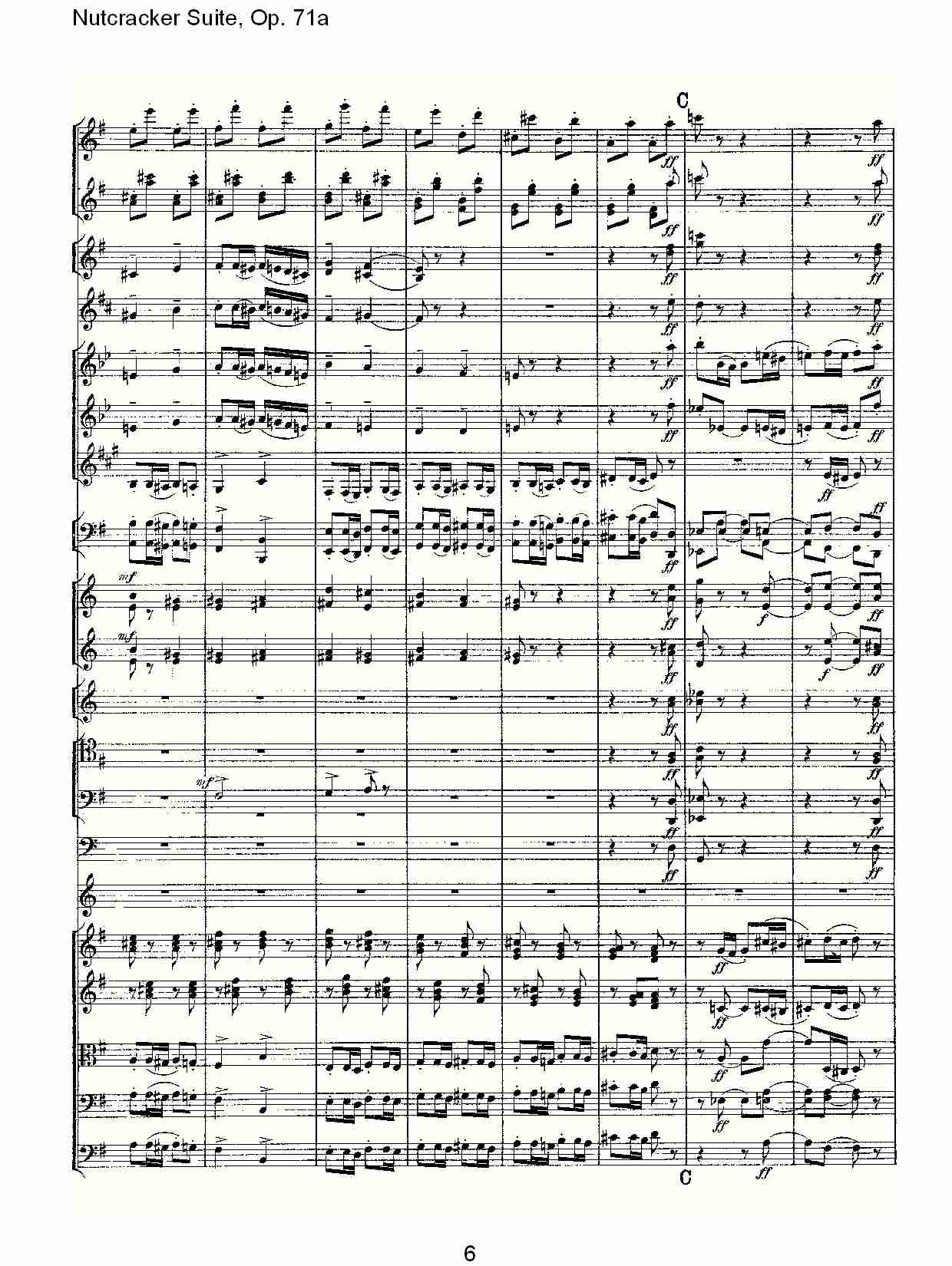 Nutcracker Suite, Op.71a   胡桃铗套曲，Op.71a第四乐章（二）总谱（图1）