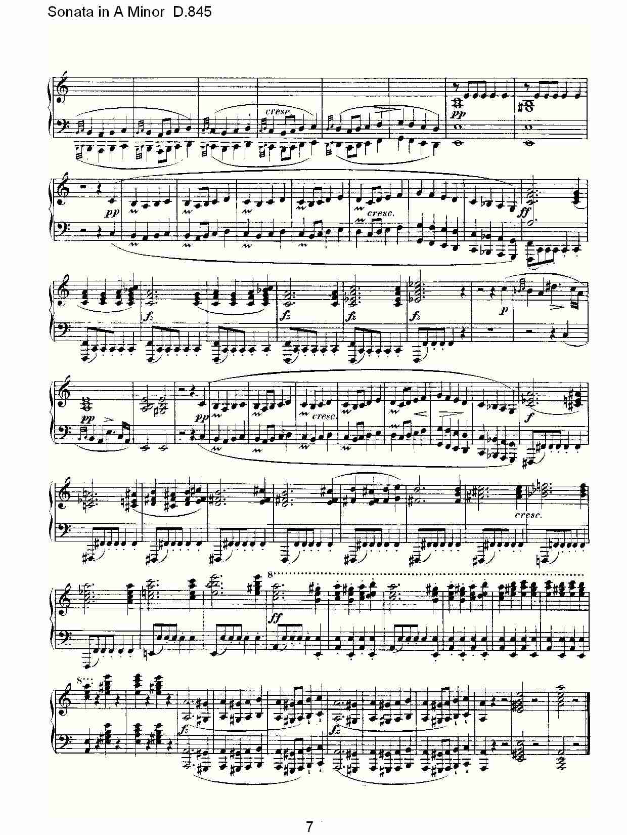 Sonata in A Minor D.845 A小调奏鸣曲D.845（二）总谱（图2）
