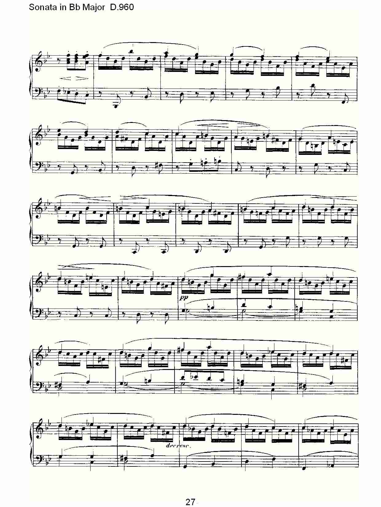 Sonata in Bb Major D.960  Bb大调奏鸣曲D.960（六）总谱（图2）