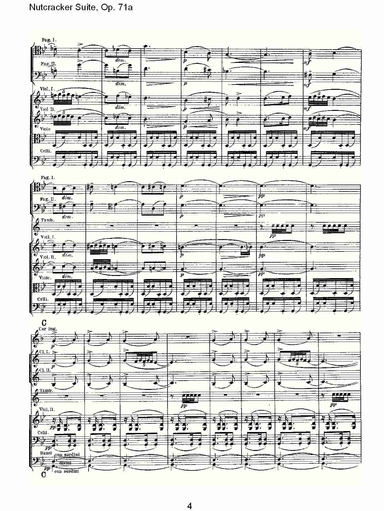 Nutcracker Suite, Op.71a   胡桃铗套曲，Op.71a第五乐章（一）总谱（图4）