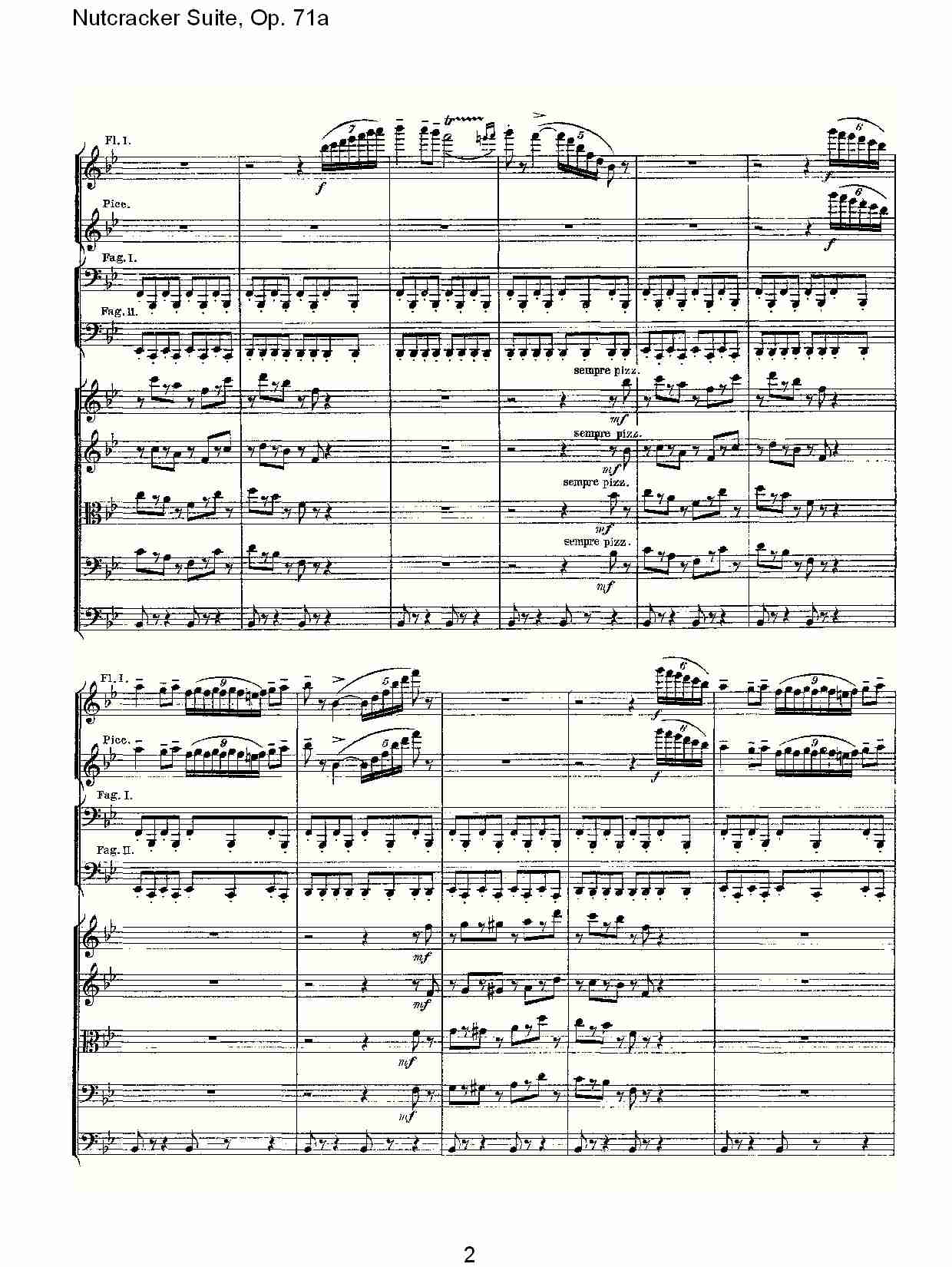 Nutcracker Suite, Op.71a   胡桃铗套曲，Op.71a第六乐章（一）总谱（图2）