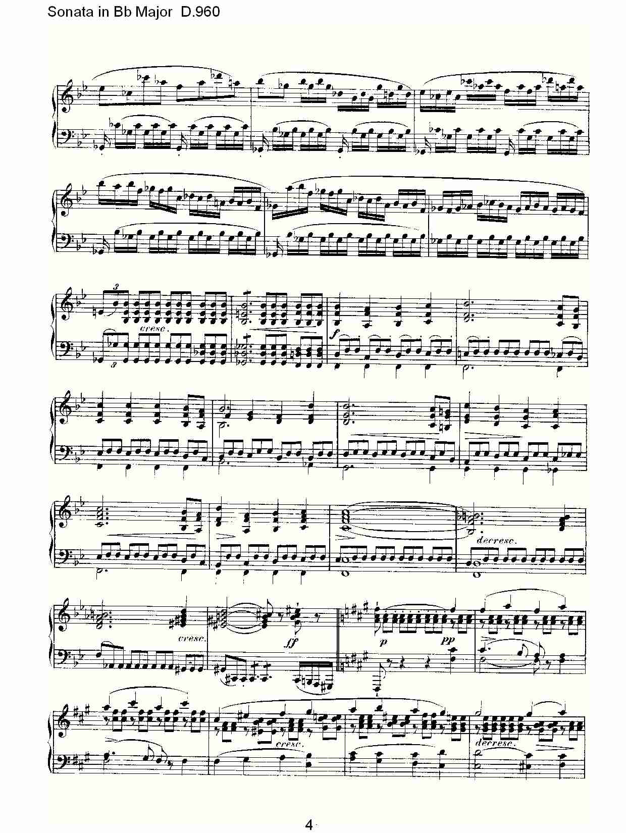 Sonata in Bb Major D.960  Bb大调奏鸣曲D.960（一）总谱（图4）