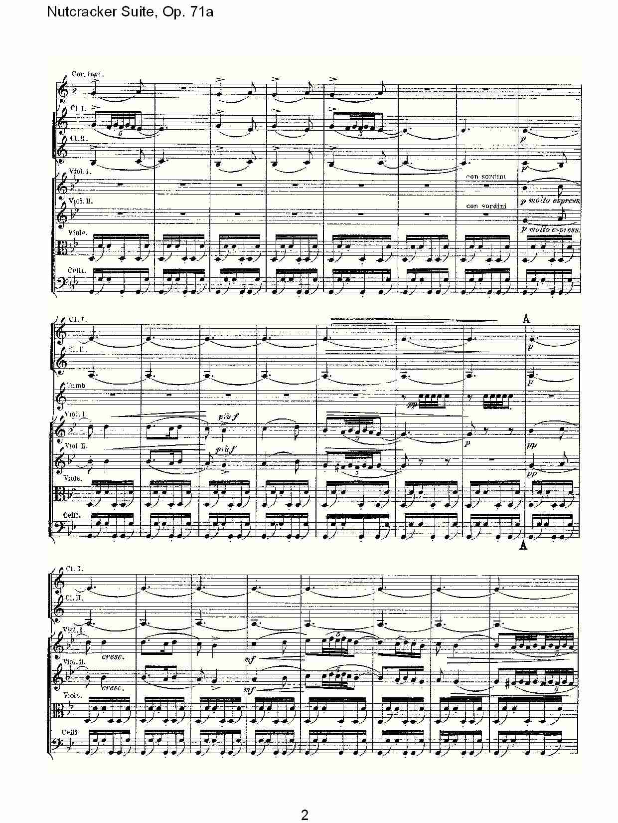 Nutcracker Suite, Op.71a   胡桃铗套曲，Op.71a第五乐章（一）总谱（图2）