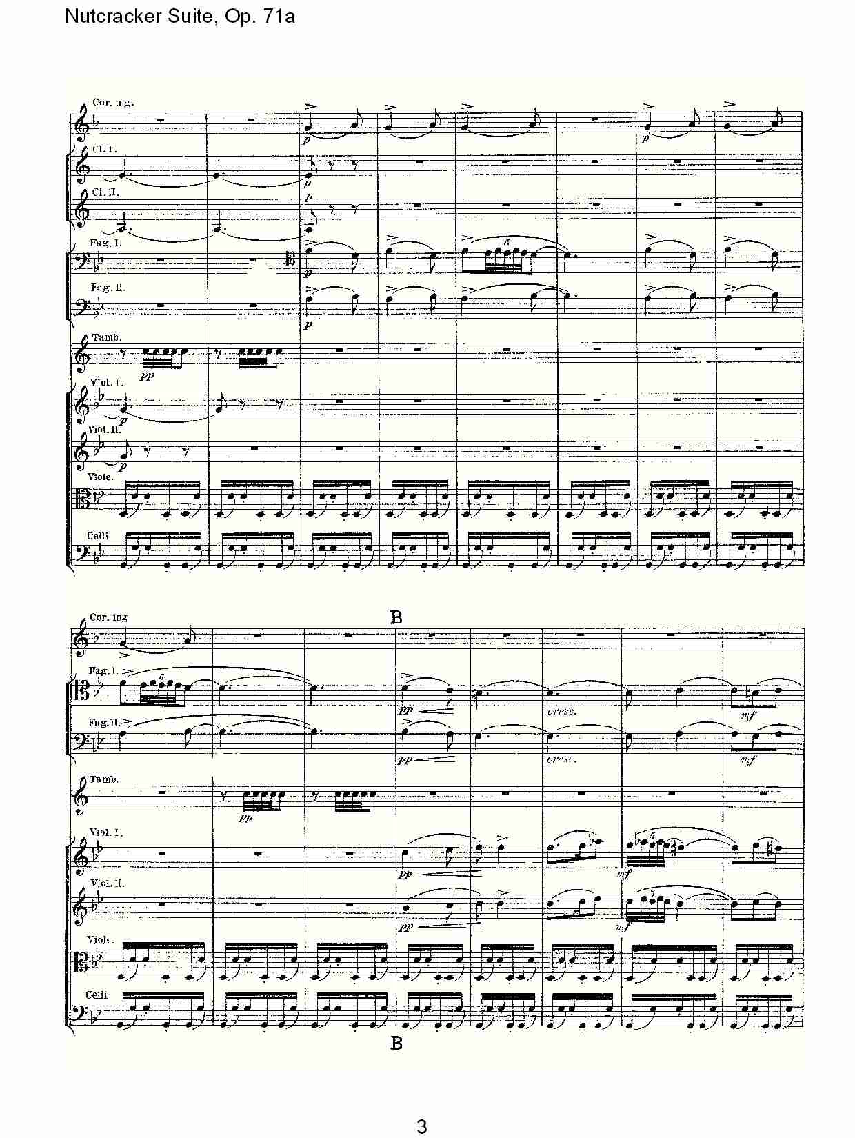Nutcracker Suite, Op.71a   胡桃铗套曲，Op.71a第五乐章（一）总谱（图3）