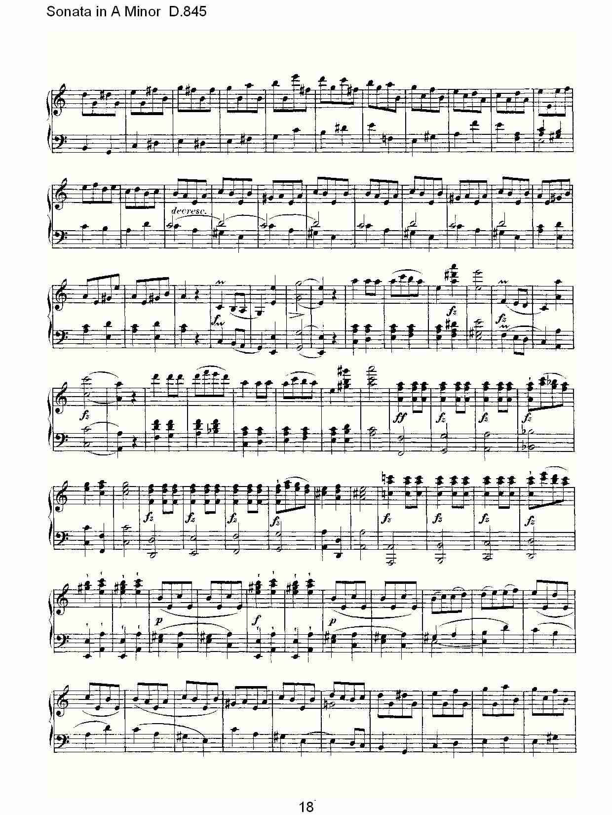 Sonata in A Minor D.845 A小调奏鸣曲D.845（四）总谱（图3）