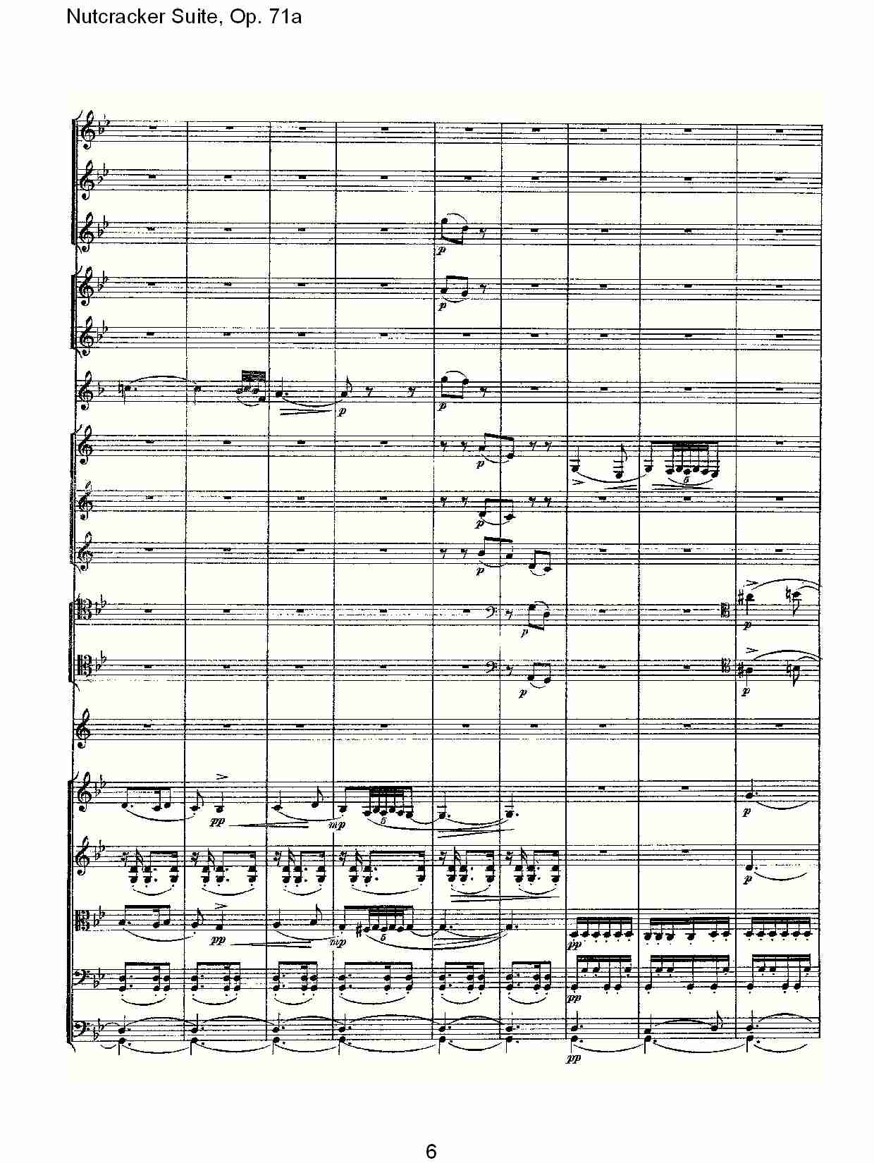 Nutcracker Suite, Op.71a   胡桃铗套曲，Op.71a第五乐章（二）总谱（图1）