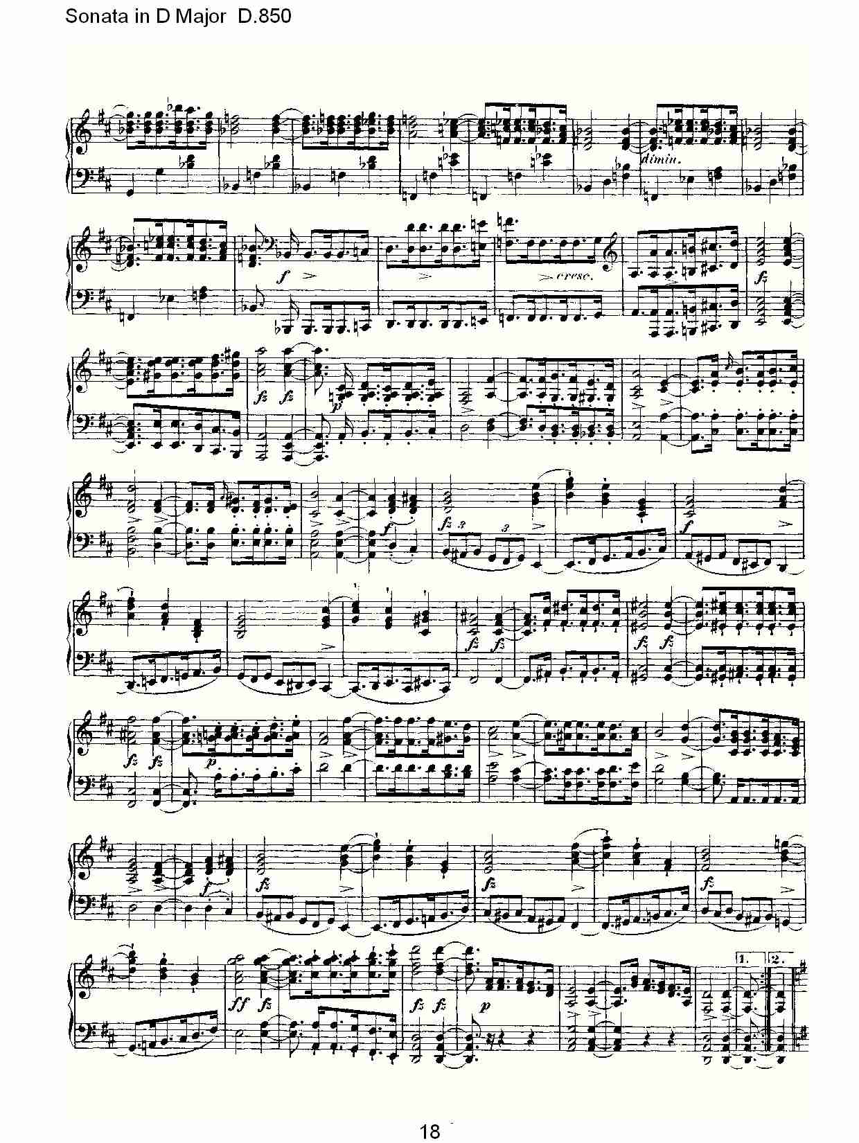 Sonata in D Major D.850   D大调奏鸣曲D.850（四）总谱（图2）