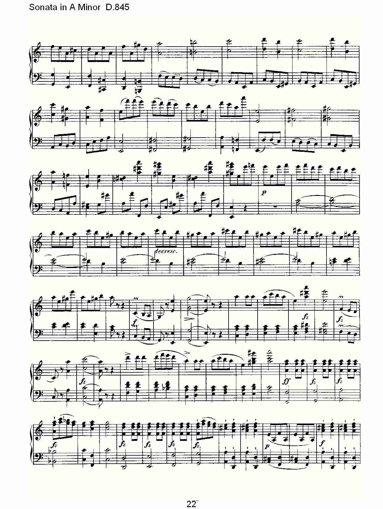 Sonata in A Minor D.845 A小调奏鸣曲D.845（五）总谱（图2）