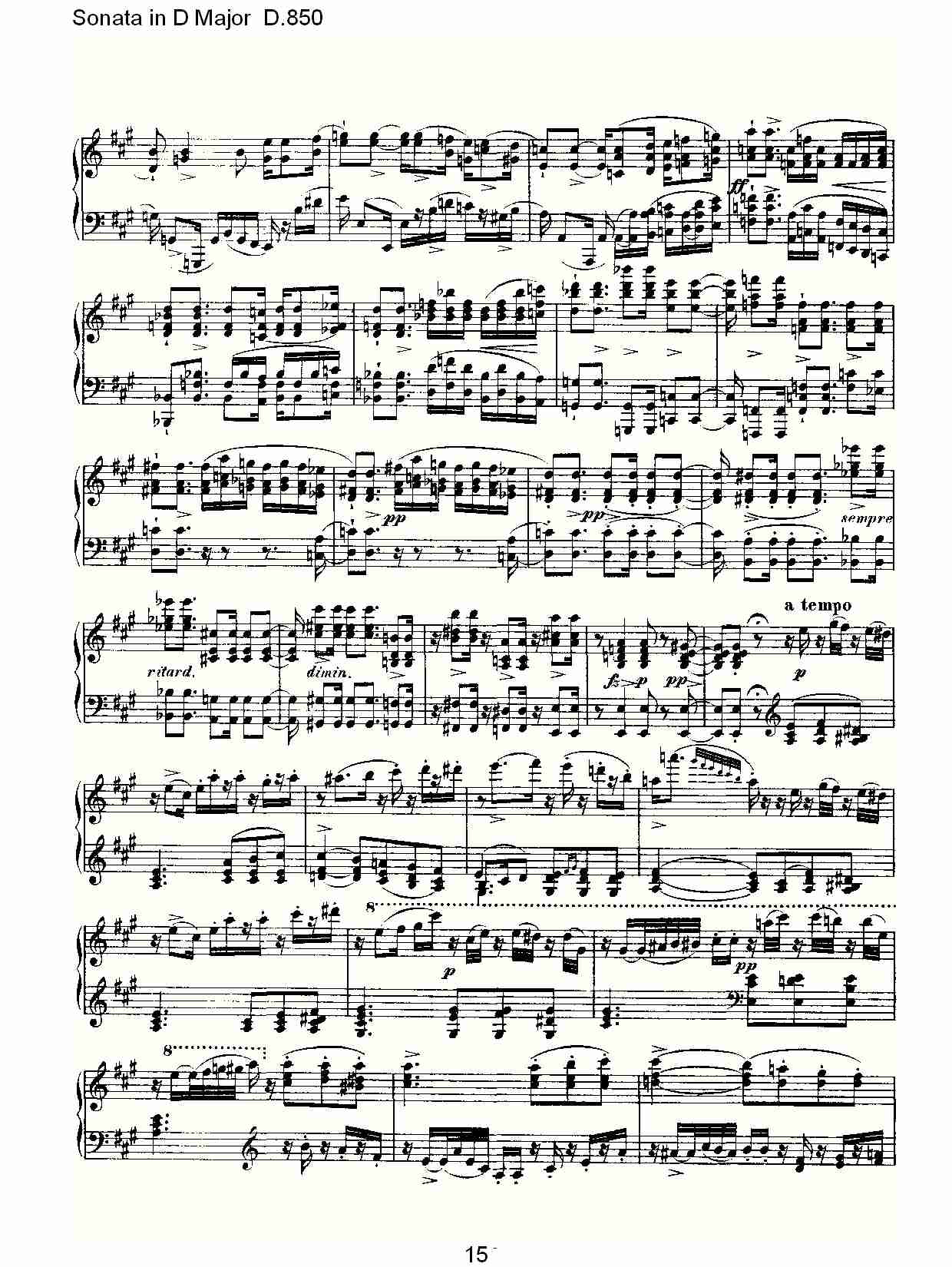 Sonata in D Major D.850   D大调奏鸣曲D.850（三）总谱（图5）