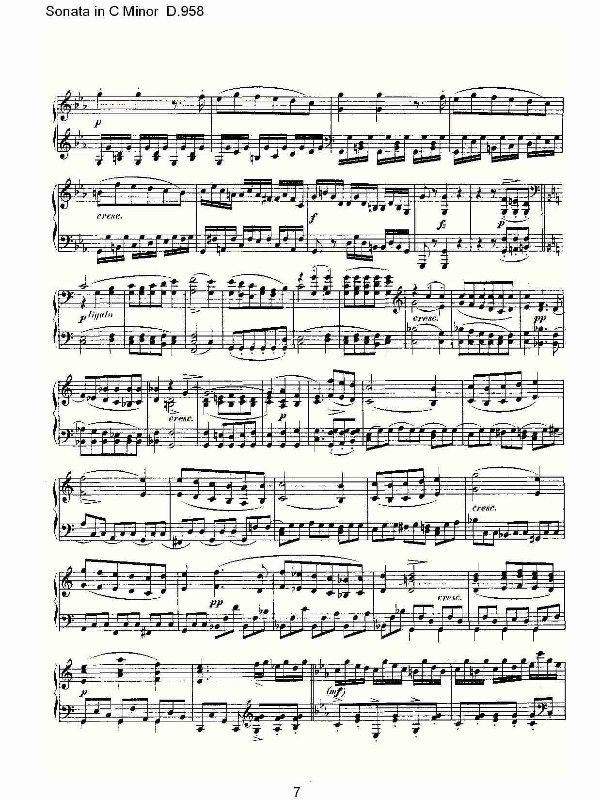 Sonata in C Minor D.958  C小调奏鸣曲D.958（二）总谱（图2）