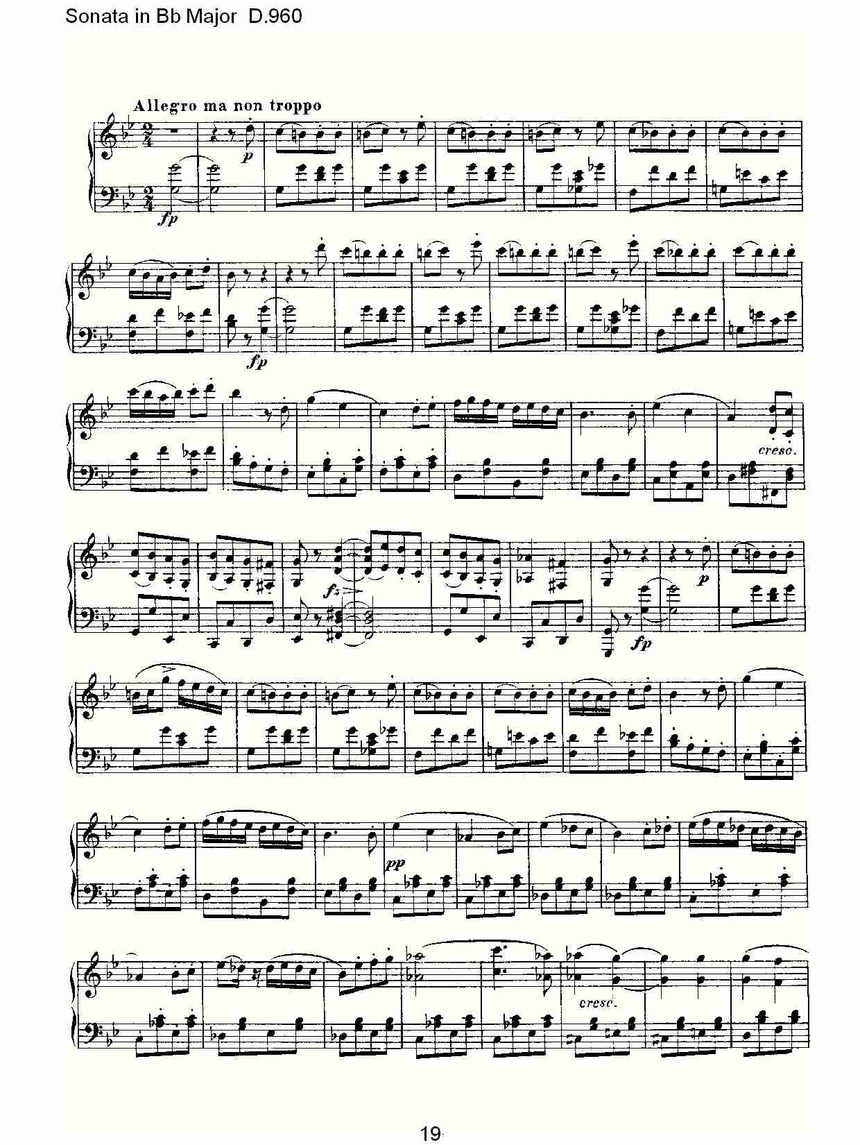 Sonata in Bb Major D.960  Bb大调奏鸣曲D.960（四）总谱（图4）