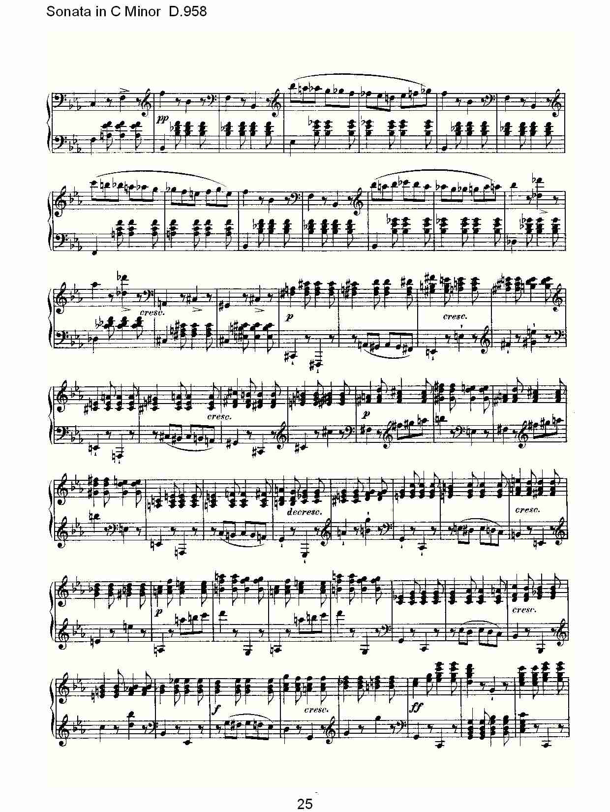 Sonata in C Minor D.958  C小调奏鸣曲D.958（五）总谱（图5）