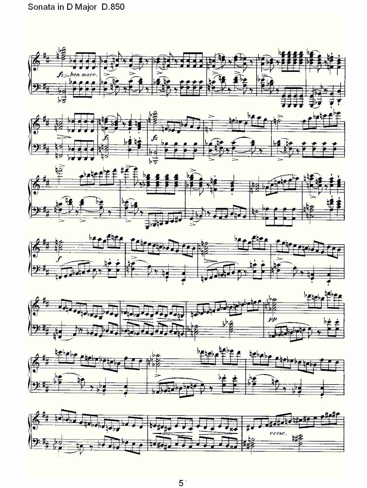 Sonata in D Major D.850   D大调奏鸣曲D.850（一）总谱（图5）