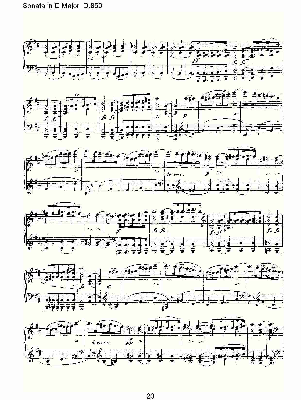 Sonata in D Major D.850   D大调奏鸣曲D.850（四）总谱（图4）