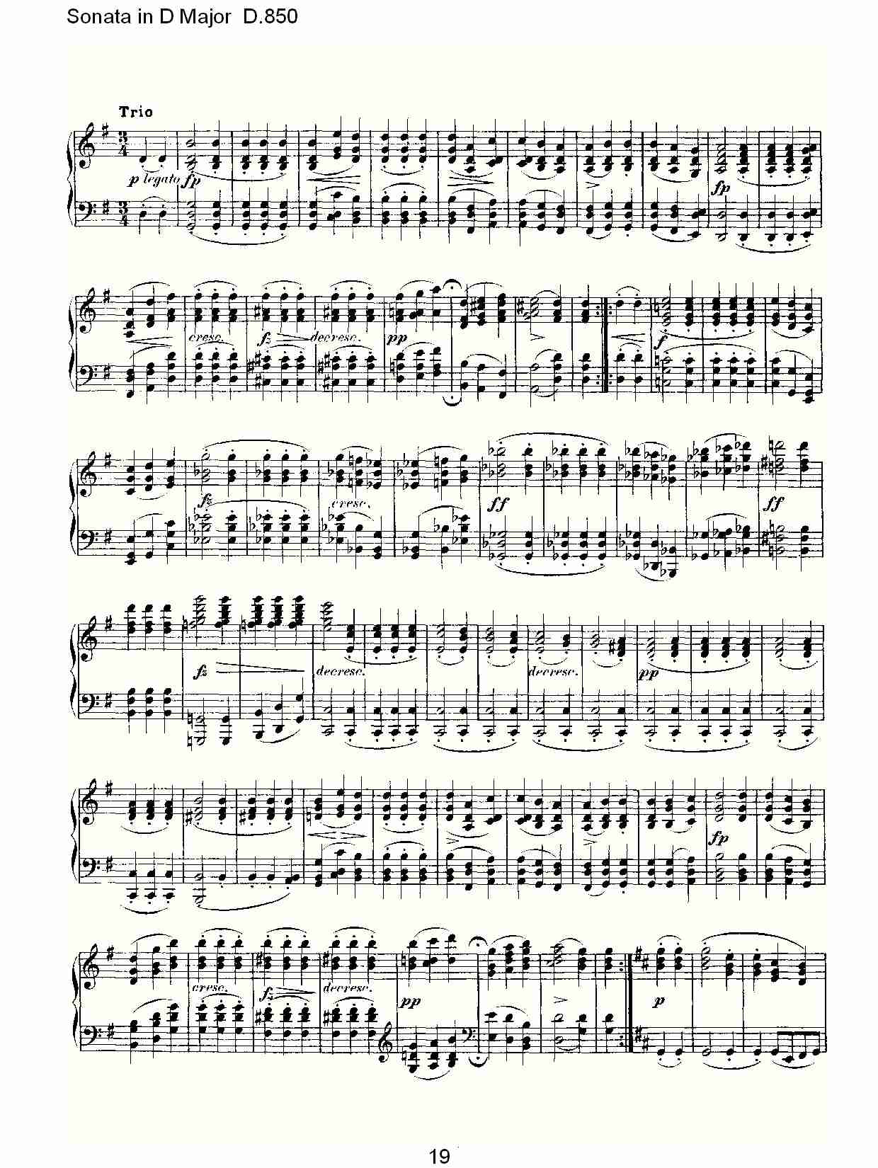 Sonata in D Major D.850   D大调奏鸣曲D.850（四）总谱（图3）
