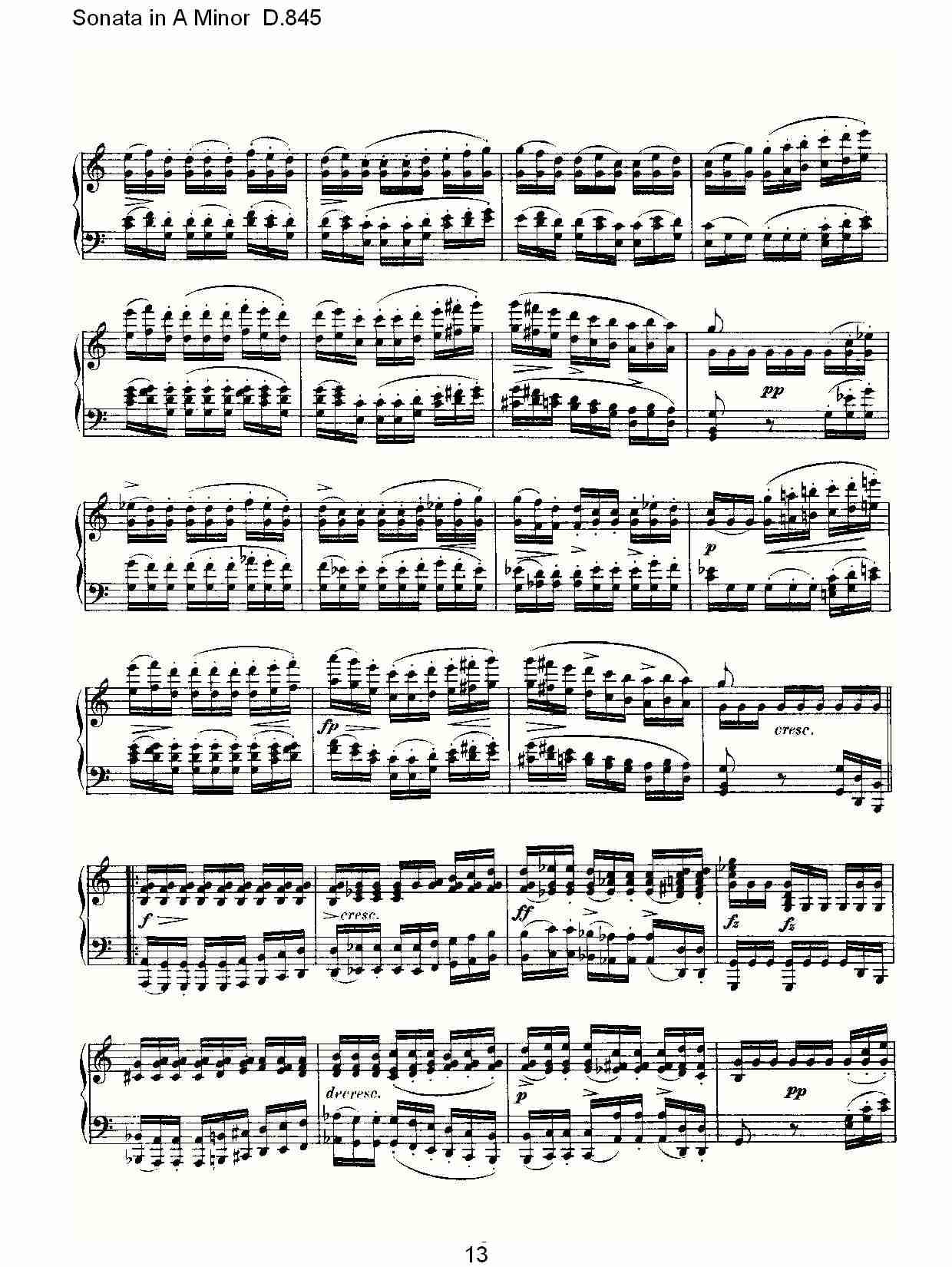 Sonata in A Minor D.845 A小调奏鸣曲D.845（三）总谱（图3）