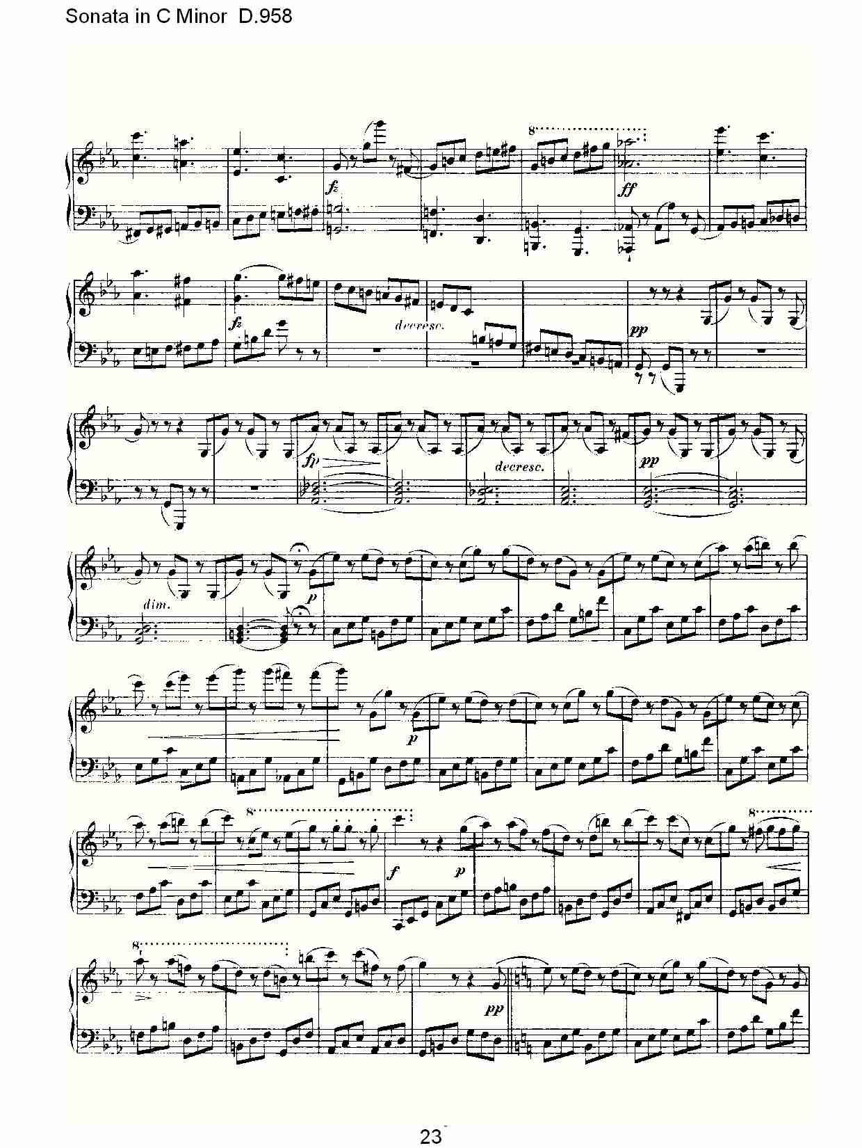 Sonata in C Minor D.958  C小调奏鸣曲D.958（五）总谱（图3）