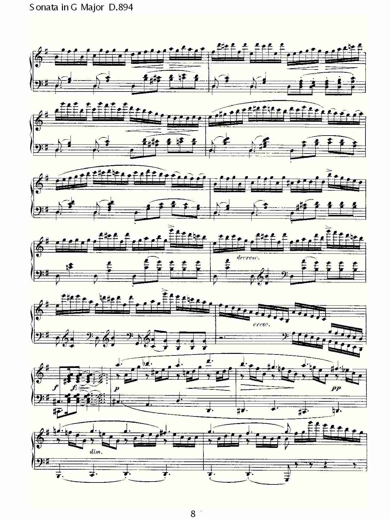 Sonata in G Major D.894 G大调奏鸣曲D.894（二）总谱（图3）