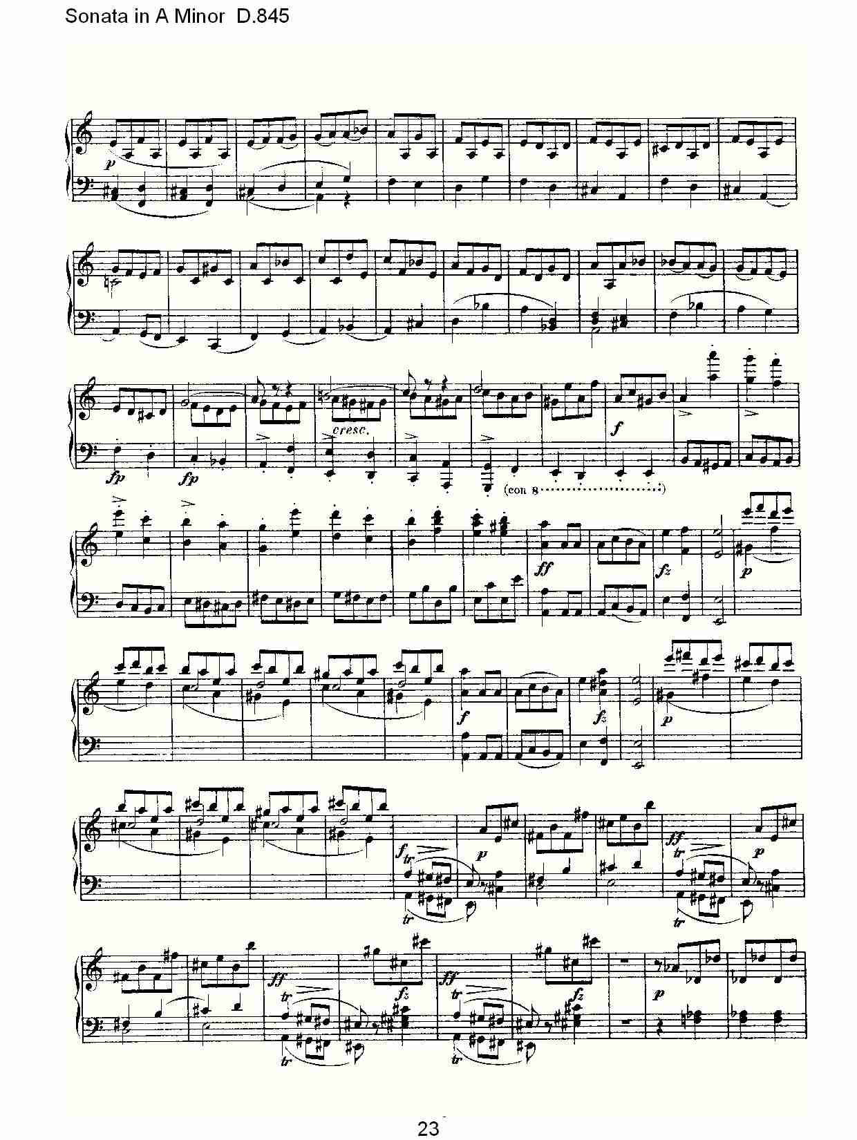 Sonata in A Minor D.845 A小调奏鸣曲D.845（五）总谱（图3）