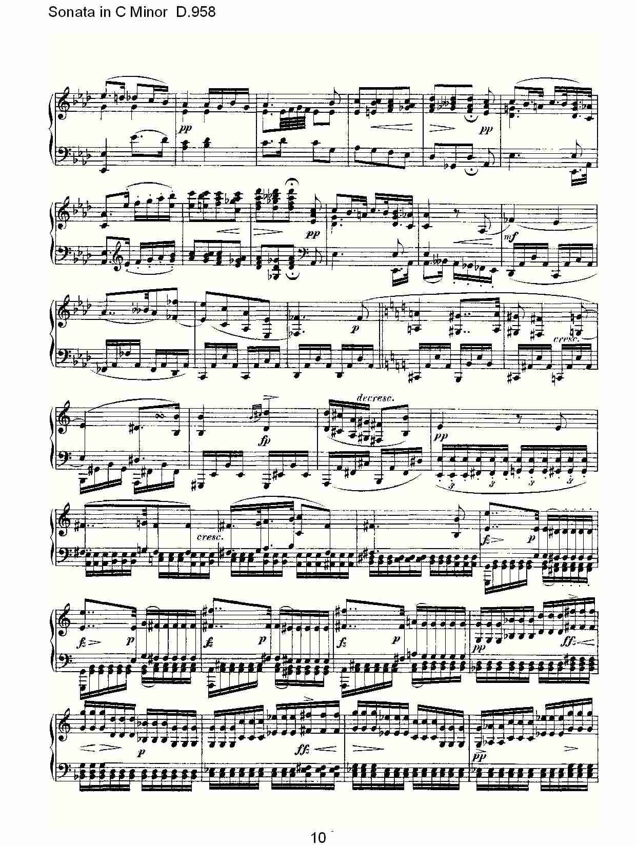 Sonata in C Minor D.958  C小调奏鸣曲D.958（二）总谱（图5）