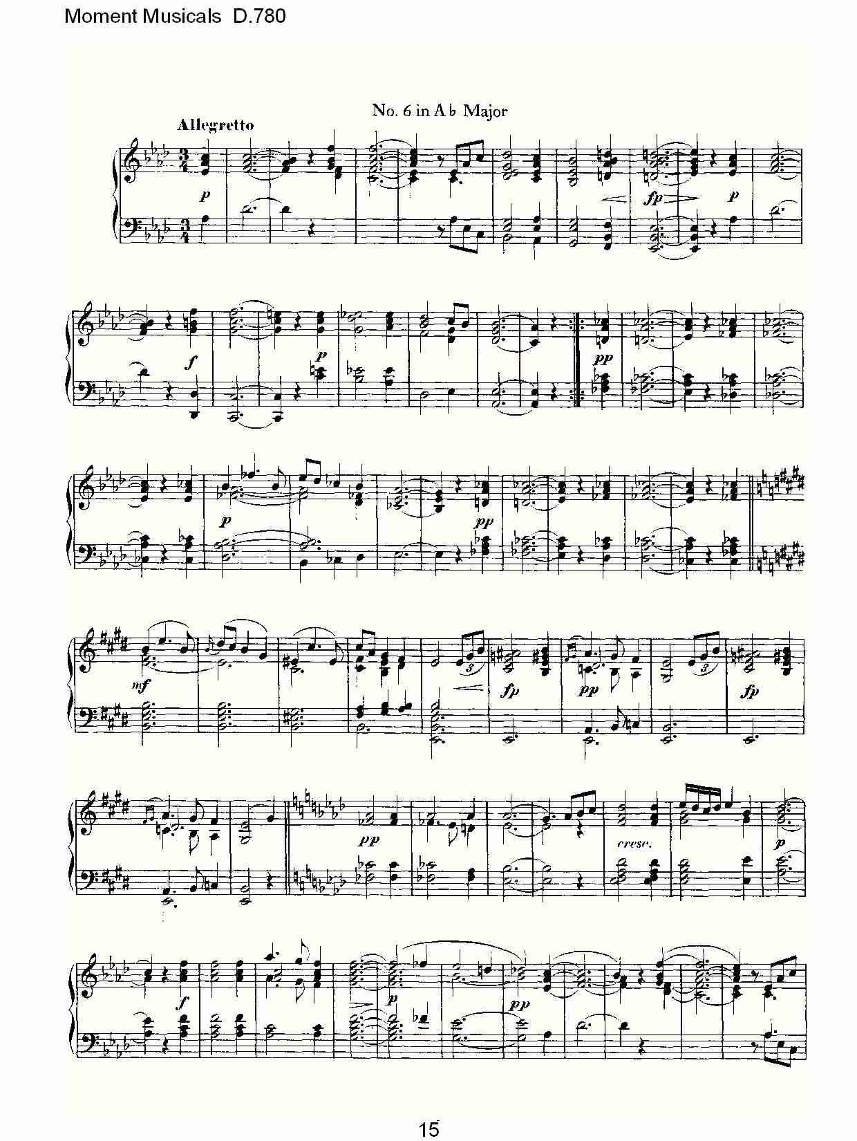 Moment Musicals D.780（三）总谱（图5）