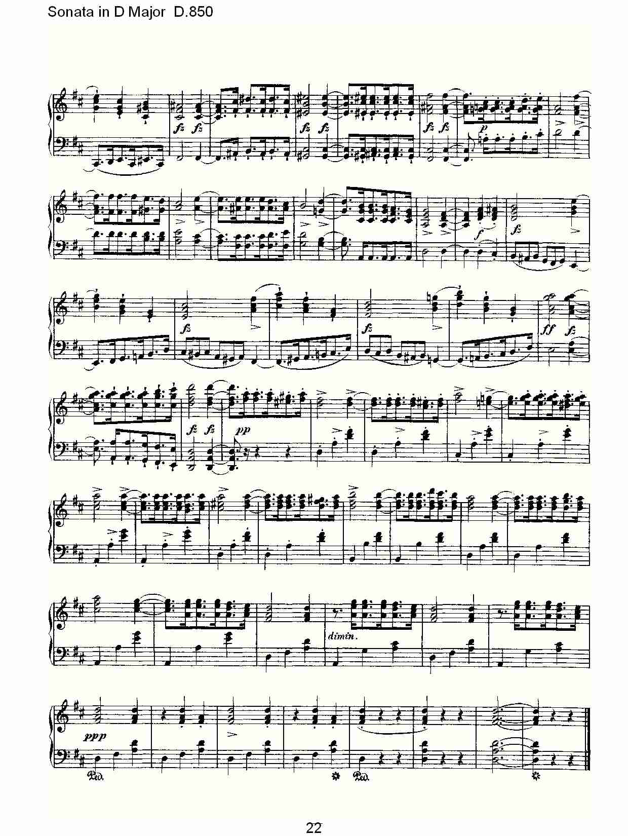 Sonata in D Major D.850   D大调奏鸣曲D.850（五）总谱（图2）