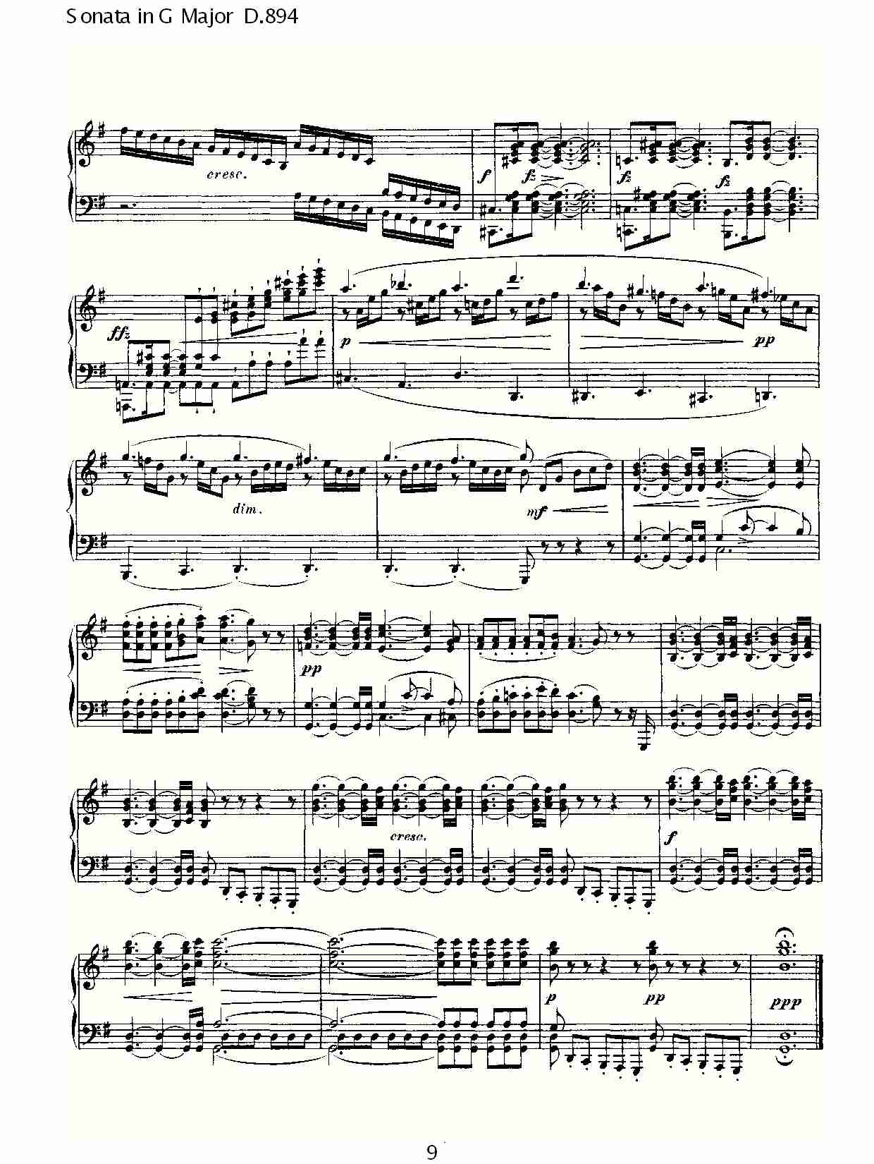 Sonata in G Major D.894 G大调奏鸣曲D.894（二）总谱（图4）