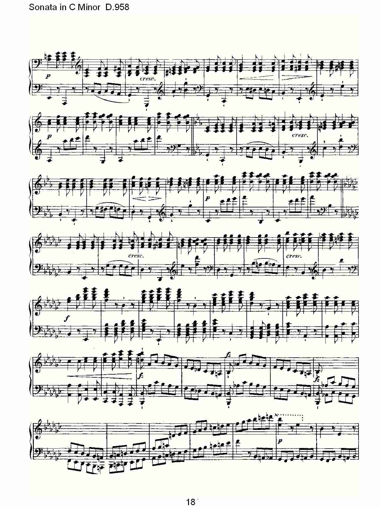 Sonata in C Minor D.958  C小调奏鸣曲D.958（四）总谱（图3）