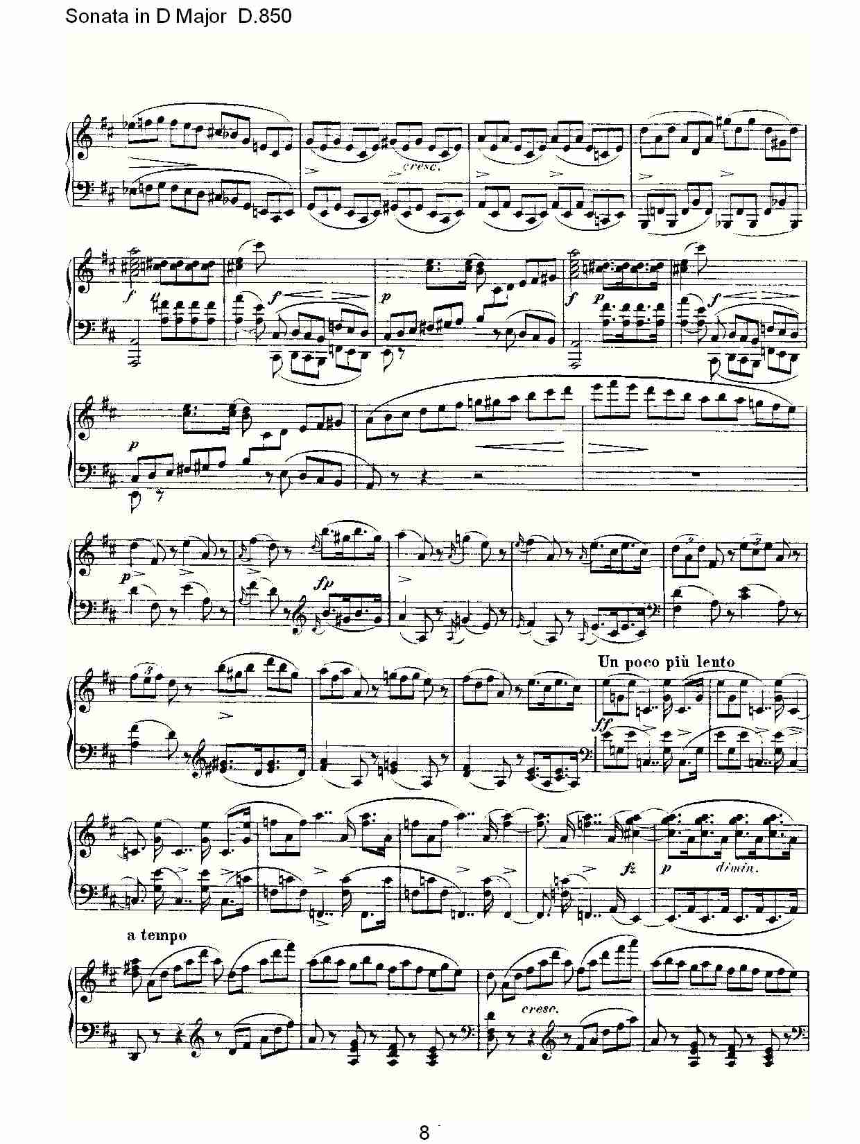 Sonata in D Major D.850   D大调奏鸣曲D.850（二）总谱（图3）