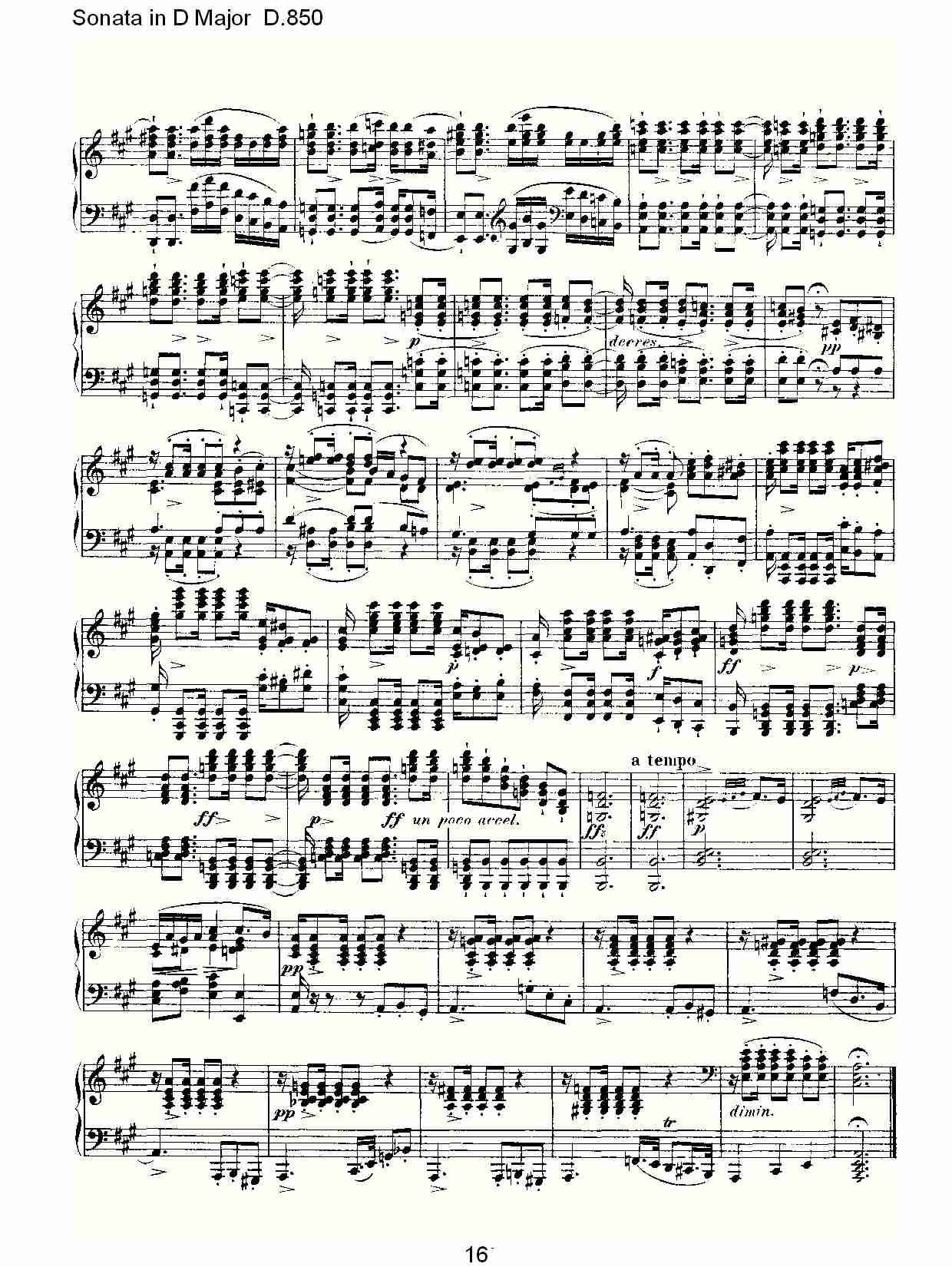 Sonata in D Major D.850   D大调奏鸣曲D.850（四）总谱（图1）