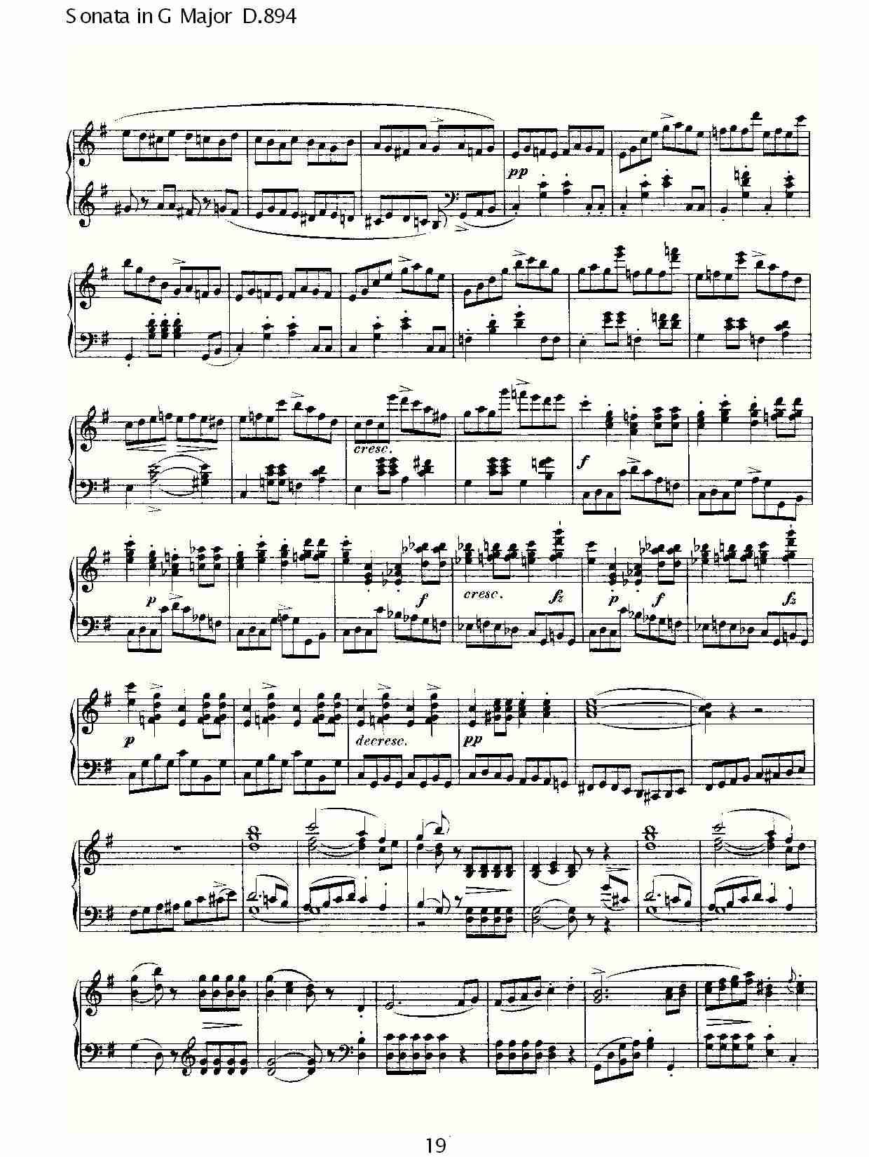 Sonata in G Major D.894 G大调奏鸣曲D.894（四）总谱（图4）