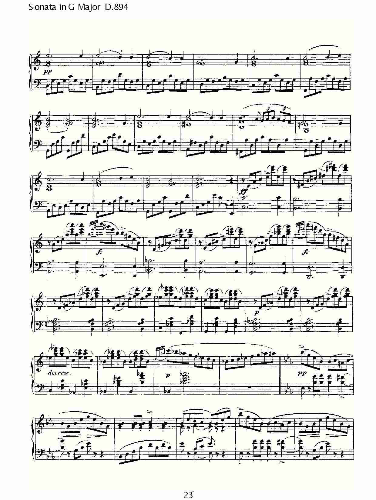 Sonata in G Major D.894 G大调奏鸣曲D.894（五）总谱（图3）
