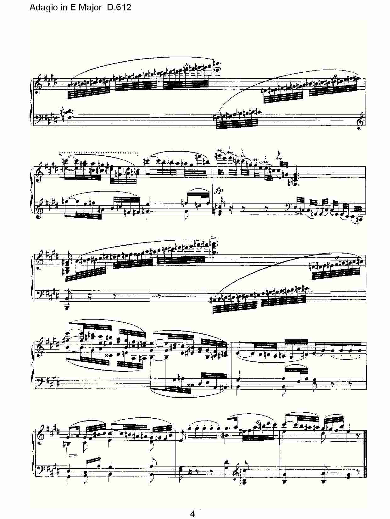 Adagio in E Major D.612    E大调柔板D.612总谱（图4）