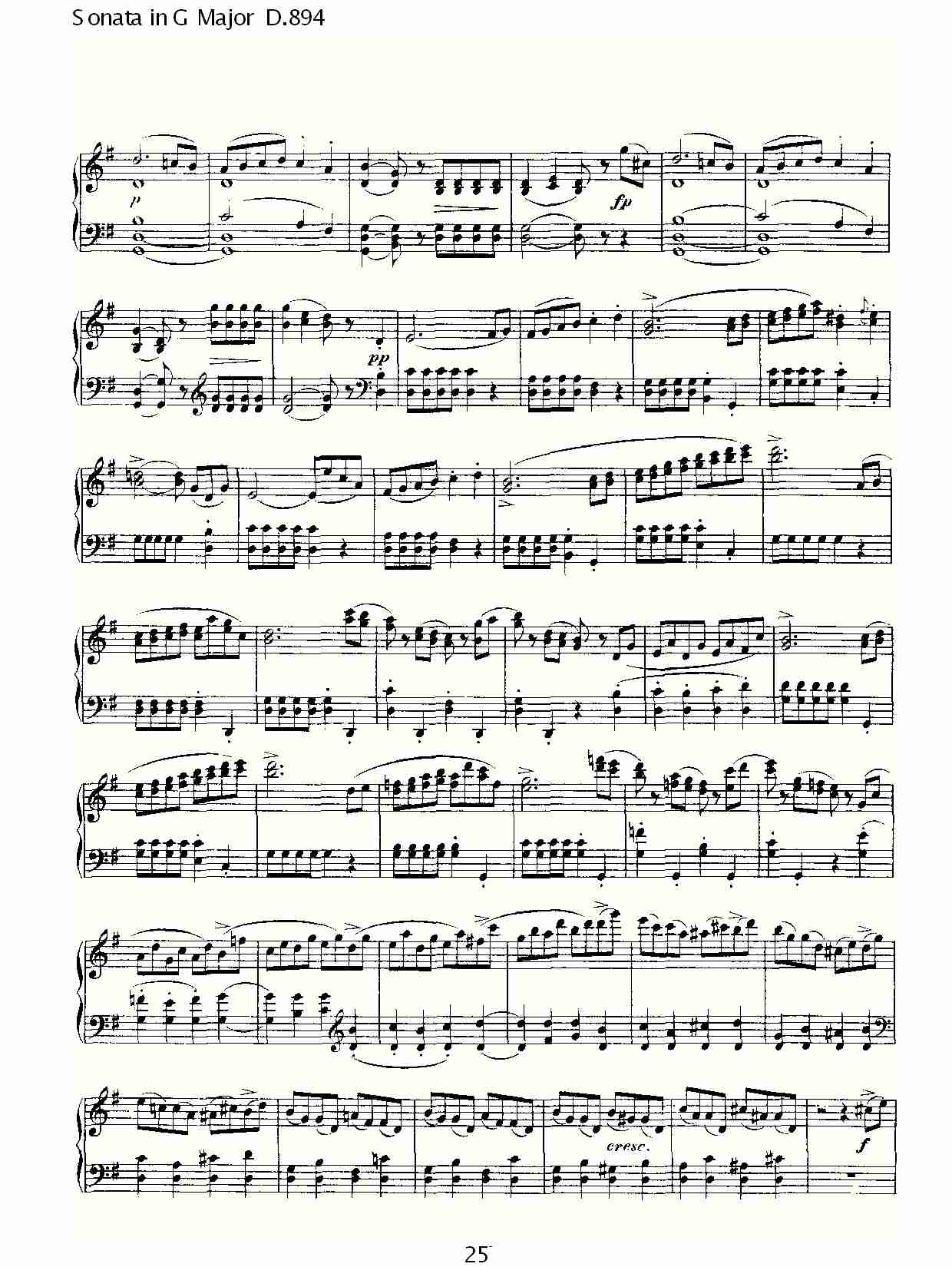 Sonata in G Major D.894 G大调奏鸣曲D.894（五）总谱（图5）