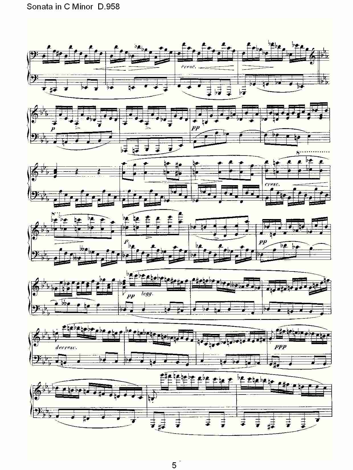 Sonata in C Minor D.958  C小调奏鸣曲D.958（一）总谱（图5）