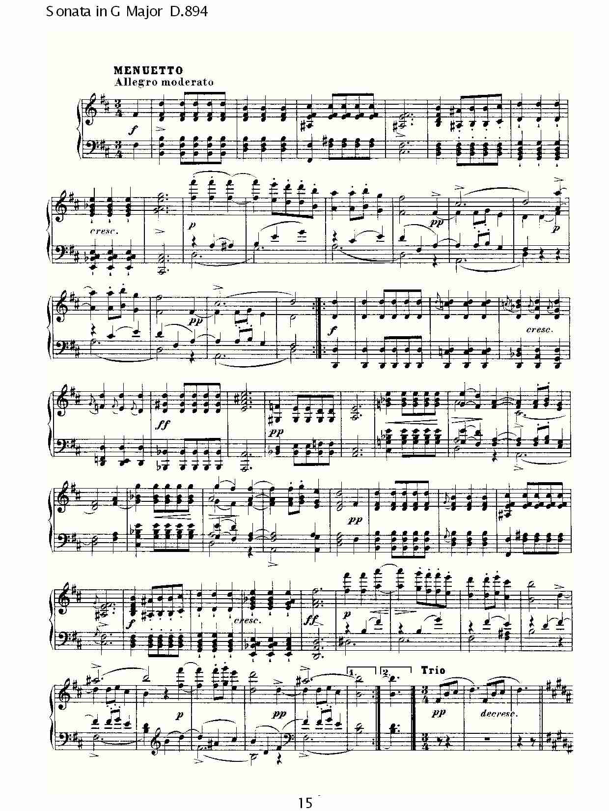 Sonata in G Major D.894 G大调奏鸣曲D.894（三）总谱（图5）